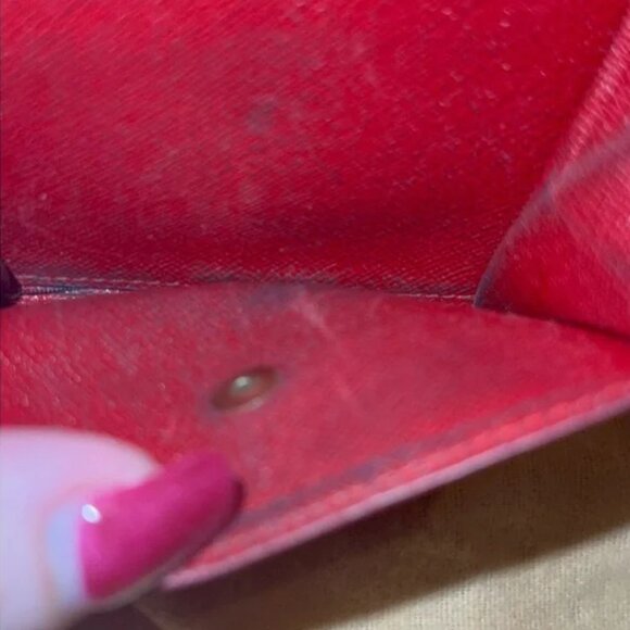 Louis Vuitton Porte Billets Red Epi Compact Bifold Snap Wallet Leather Vintage 1 - Picture 4 of 14